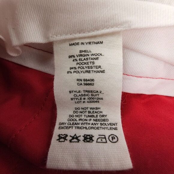 NEW Theory Virgin Wool Treeca 2 Classic Suit Trouser Dress Pants Old Money Pink - Picture 7 of 7